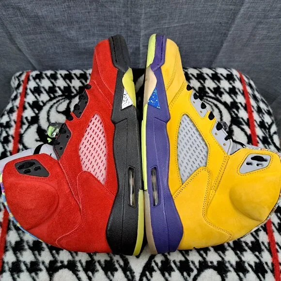 %Size 12 Nike Air Jordan 5 Retro What The Sneakers Men CZ5725-700 / AJ23